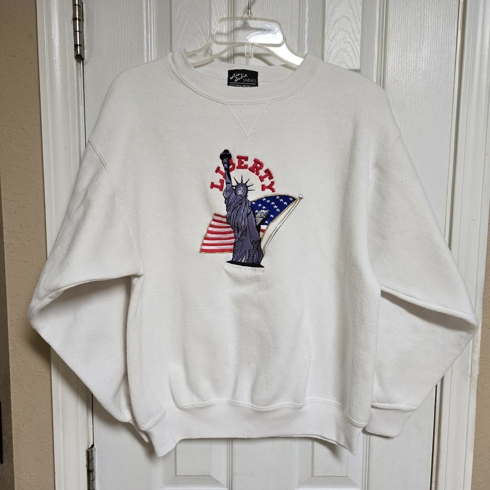 Vintage Satin Studio Sweats Liberty Sweatshirt Size Large